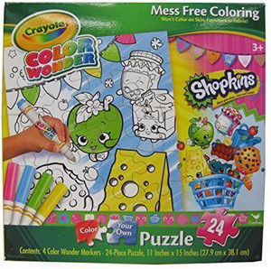 Shopkins Color Wonder Puzzle With 4 Color MakersPuzzle Designs May