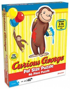 curious george magnetic tin play set