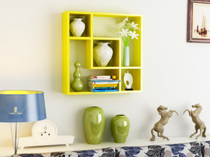 Home Sparkle Interconnected Wooden Wall Shelf