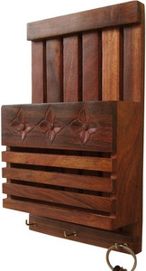 Chilifry Strip Design Wall Hanging Wooden Wall Shelf