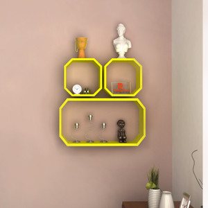 DriftingWood Octagon Shape Wooden Wall Shelf