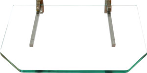 SDG Glass, Brass Wall Shelf