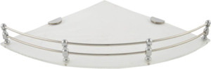 Dolphy Acrylic Clear Corner-11 Inch Stainless Steel Wall Shelf