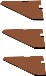 SDG Glass, Brass Wall Shelf
