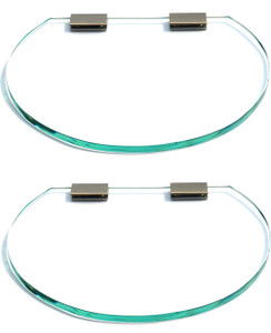 SDG Glass, Brass Wall Shelf