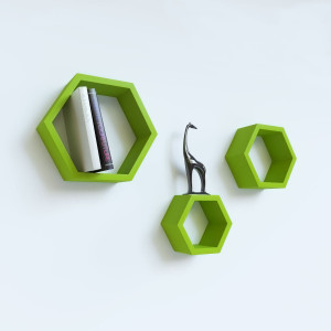 hardika furniture hexagon MDF Wall Shelf