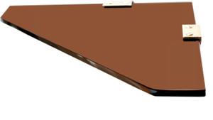 SDG Glass, Brass Wall Shelf