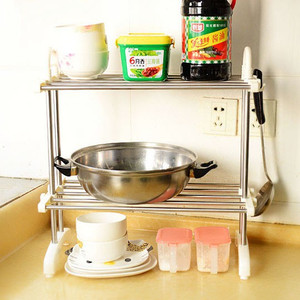 Kawachi Telescopic Kitchen Rack Steel Wall Shelf