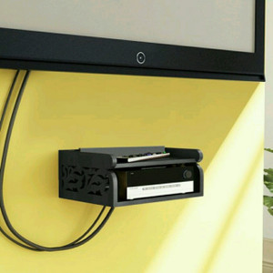 MartCrown Set Top Box Holder Wooden Wall Shelf