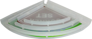 AQUABATH PP Corner Of Set 3 Pcs. 8x8,10x10,12x12 Plastic Wall Shelf