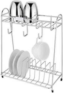 JVG Cup & Saucer Stand Stainless Steel Wall Shelf