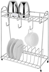 JVG Cup & Saucer Stand Stainless Steel Wall Shelf