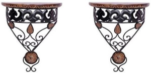Onlineshoppee Pack of 2 Wooden Wall Shelf