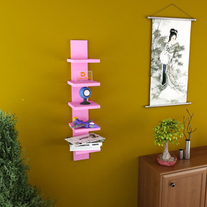 DriftingWood 5 Tier Floating Wall Mount Wooden Wall Shelf