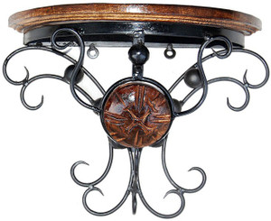 Acme Production Wooden, Iron Wall Shelf