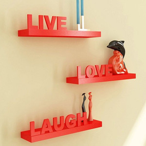 Onlineshoppee Wooden Wall Shelf