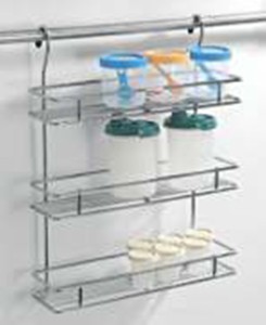 Lifetime Hanging Spice Rack(Without Rod) Stainless Steel Wall Shelf