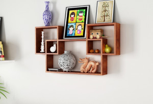 Home Sparkle Interconnected Wooden Wall Shelf