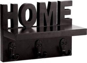 Decorhand Home Key Holder Wooden Wall Shelf