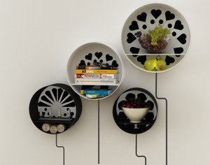 Home Sparkle Circular Steel Wall Shelf
