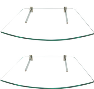 SDG Glass, Brass Wall Shelf