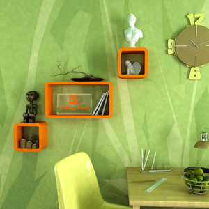 DriftingWood Cube & Rectangle Wooden Wall Shelf