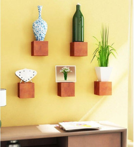 Onlineshoppee Beautiful Design Wooden Wall Shelf