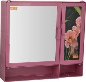 Zoom Z00M Butterfly Single Mirror Cabinet Shelf Storage chest (Magenta) Z106BSH-MGT-1... Plastic Wall Shelf