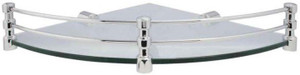 Royal Indian Craft Brass Bracket 12 Inch Glass Wall Shelf