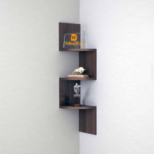 DriftingWood Zigzag Shape Corner Wooden Wall Shelf