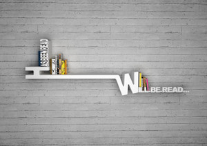 Home Sparkle Has Been Read - Will Be Read Steel Wall Shelf