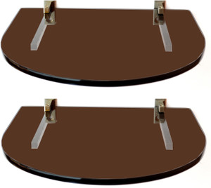 SDG Glass, Brass Wall Shelf