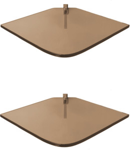 SDG Glass, Brass Wall Shelf