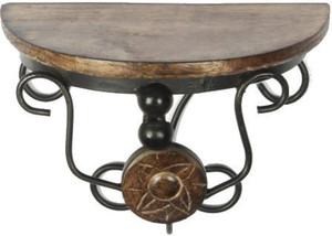 khan handicrafts Wooden, Iron Wall Shelf