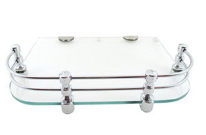 Royal Indian Craft D Brass Bracket 12 By 9 Inch Multipurpose Glass Wall Shelf