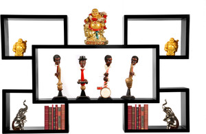 Safal Cubed Look All In One Wall Wooden Wall Shelf