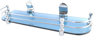 RoyaL Indian Craft Precious Sea Blue 18 By 5 Glass Wall Shelf