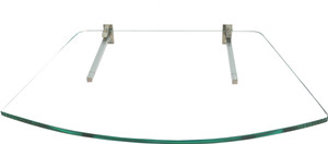 SDG Glass, Brass Wall Shelf
