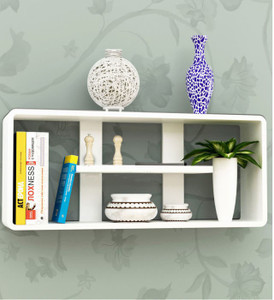 Onlineshoppee multiple compartments Wooden Wall Shelf
