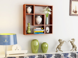 Home Sparkle Interconnected Wooden Wall Shelf