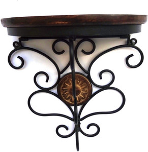 Woodpedlar Single Wooden, Iron Wall Shelf