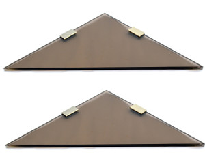 SDG Glass, Brass Wall Shelf
