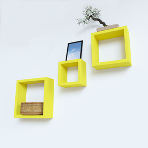 DecorNation Nesting Square MDF Wall Shelf
