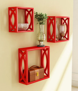 khan handicrafts Wooden Wall Shelf