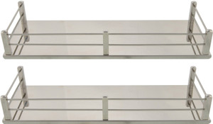Dolphy Set Of 2 Shelf-14x5 Inch Stainless Steel Wall Shelf