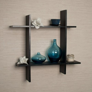 Onlineshoppee Zig Zag Wooden Wall Shelf