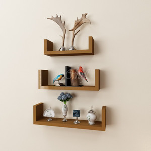 Onlineshoppee U Shape Wooden Wall Shelf