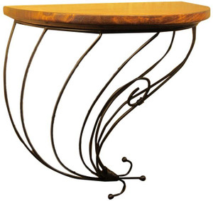 Saaga Wooden, Iron Wall Shelf
