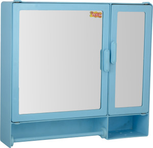 Zoom Z00M Butterfly Double Mirror storage Cabinet with Towel rod & Shelf (Pink) Z1... Plastic Wall Shelf