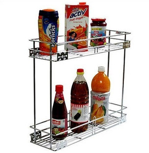 RBJ Multipurpose Pullout For Kitchens Stainless Steel Wall Shelf